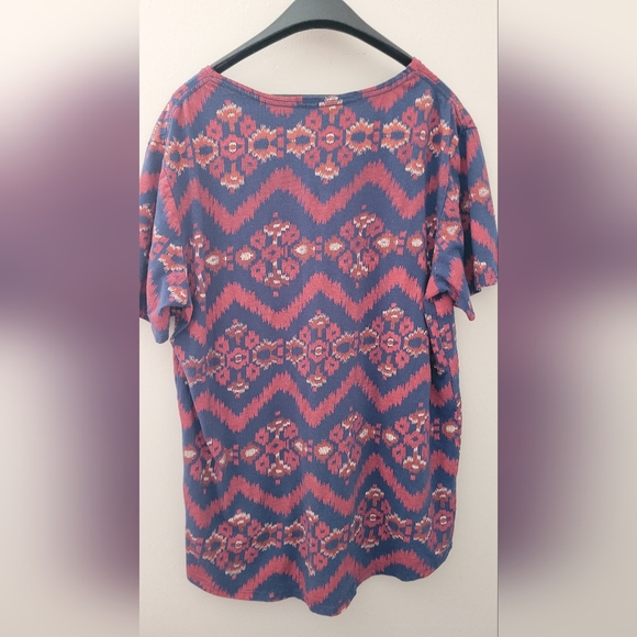 Mens Large BDG Allover Ikat Open Neck Pocket Standard-Fit Tee - Picture 7 of 8